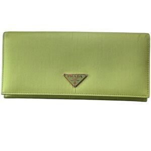 962. Prada Light Green Tessuto Wallet